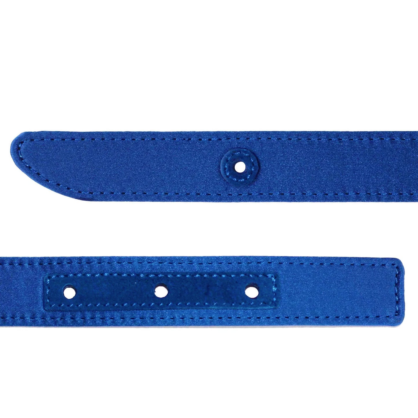 Silk Satin & Calf Leather Belt Straps