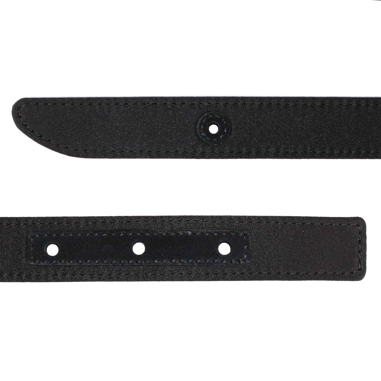 Silk Satin & Calf Leather Belt Straps
