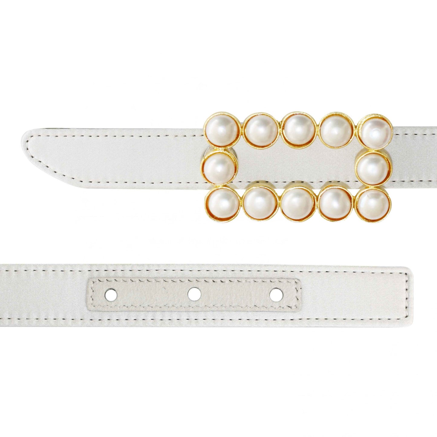 Rectangular Pearl Belt Buckle