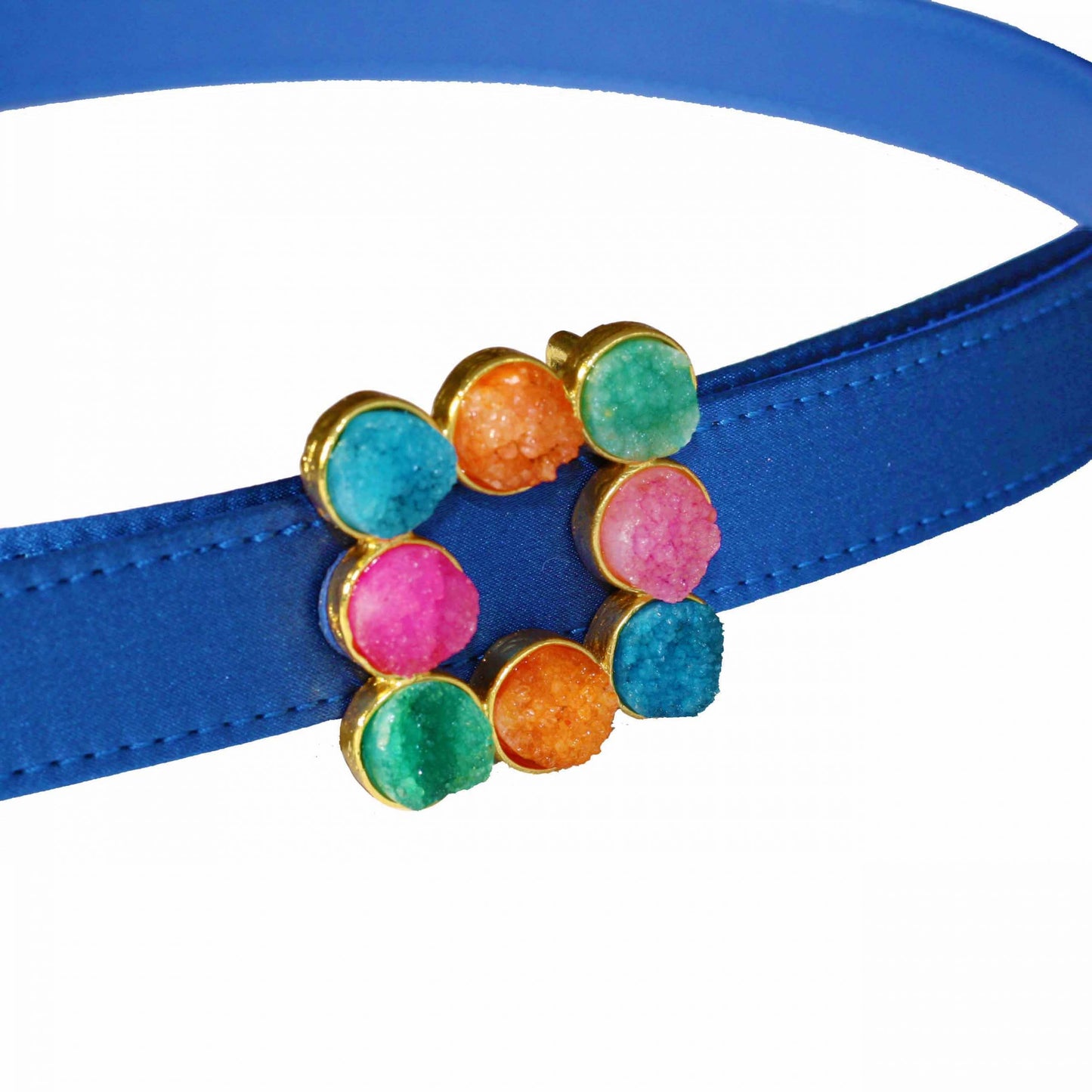 Multicolour Druzy Belt Buckle